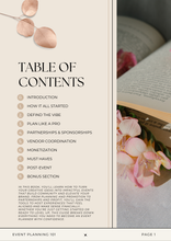 Load image into Gallery viewer, Event Planning 101 | Complete Guide to Hosting Profitable Events (PDF Download)
